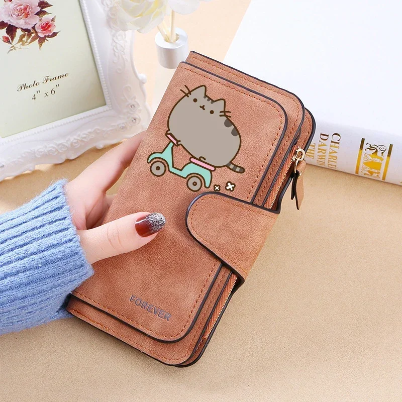 Pusheen кошельки из искусственной кожи аниме толстые кошки с принтом кошельки для монет модный женский горизонтальный кошелек милые детские держатели для карт подарок на день рождения и Рождество (art.: 3920cdae14e87) - 3920cdae14e87