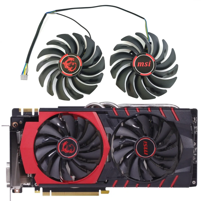 Новый игровой вентилятор PLD10010S12HH GTX 980 для игрового графического процессора MSI