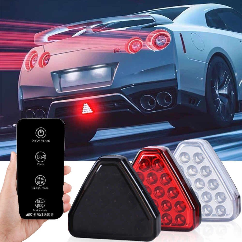 

OKEEN Led F1 Style Brake Light Car Rear Tail Warning Third Pilot Stop Lamps With Remote Control Safety Reverse For JDM BBA 12V