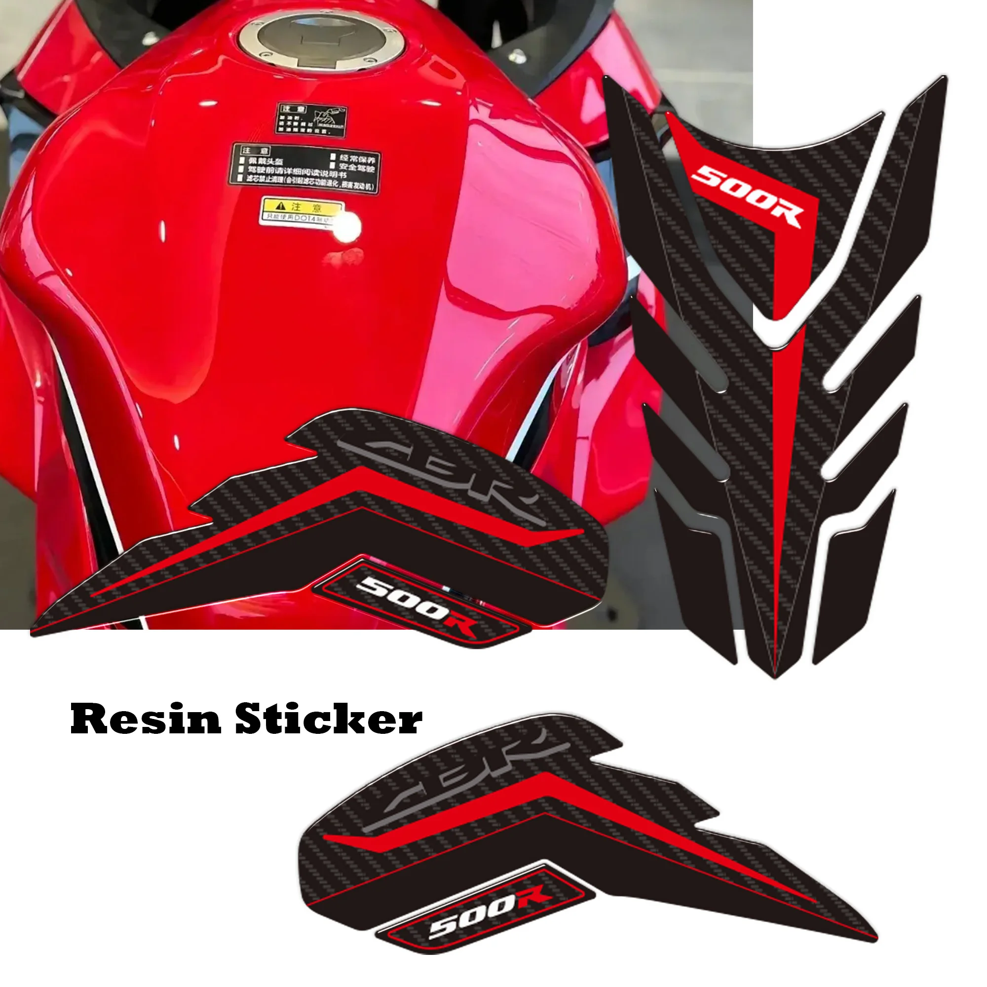 Фото Наклейки-декали для Honda CBR500R CBR 500 R, самоклеящиеся, 2024, аксессуары для мотоциклов, 3D защита топливного бака №4