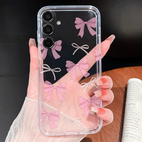 Чехол для телефона Samsung Galaxy M35 M55 C55 F55 5G с милыми цветами, легкий чехол для Galaxy M 35, мягкий силиконовый прозрачный бампер