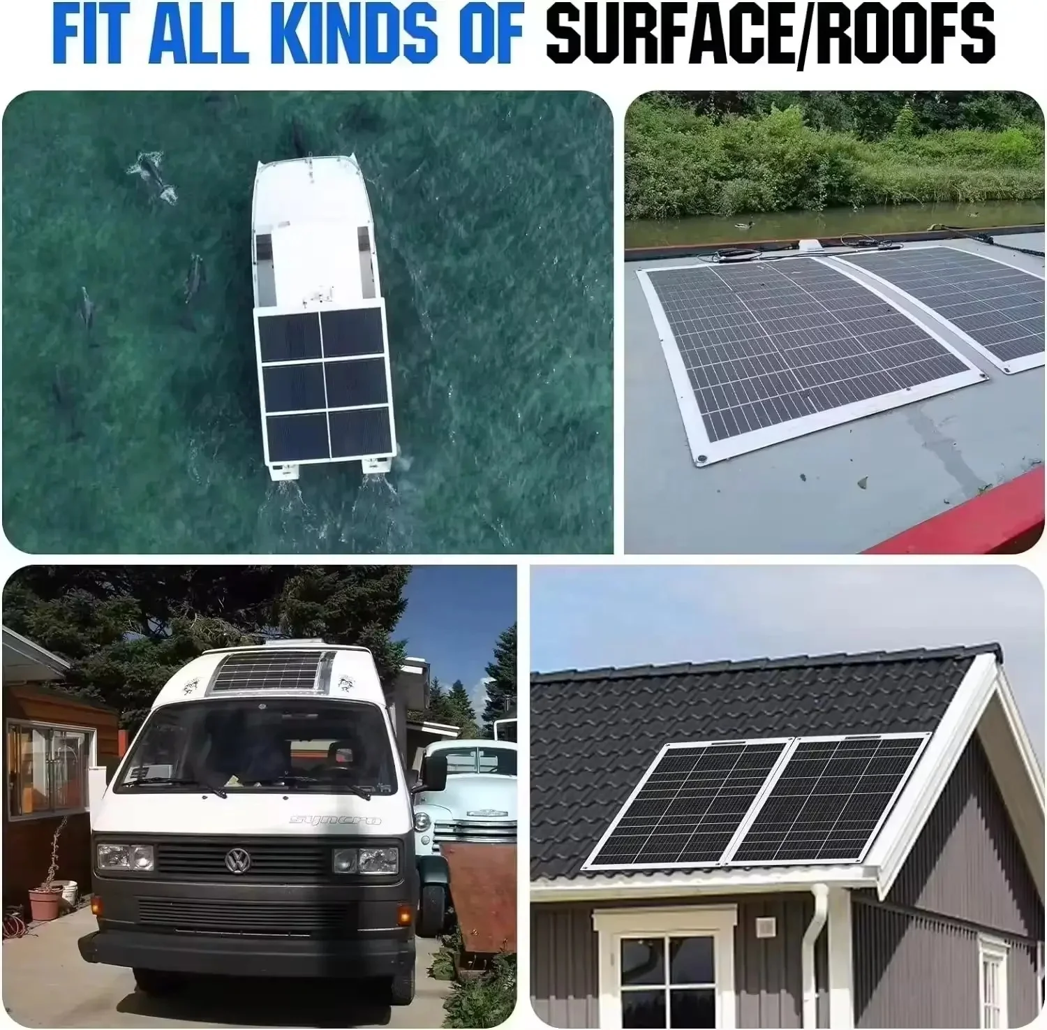 160 Вт 200 240 Гибкая солнечная панель Mono HJT PV Тонкопленочная Легкая ETFE 24 В 48 для