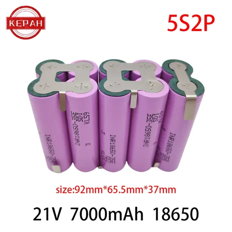 Литий-ионный аккумулятор KEPAH 18650 35E 3500 мАч 6S2P/6S1P/5S4P/5S3P/5S2P/5S1P/4S2P/4S1P/3S2P/3S1P/2S2P/2S1P/1S3P для отвертки, электродрели