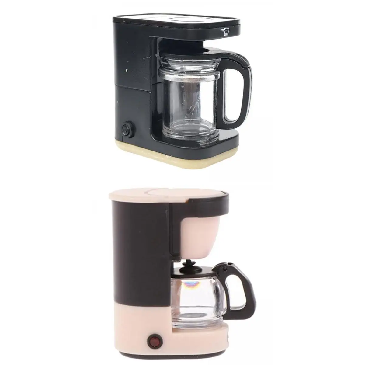 

2Pcs 1/12 Coffee Maker Kitchen Manchine Dollhouse Coffee Pot Supplies Decor
