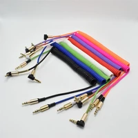1 8m aux audio cable 3 5mm male to male cable for phone car speaker mp4 headphone 3 5mm jack to jack spring cables