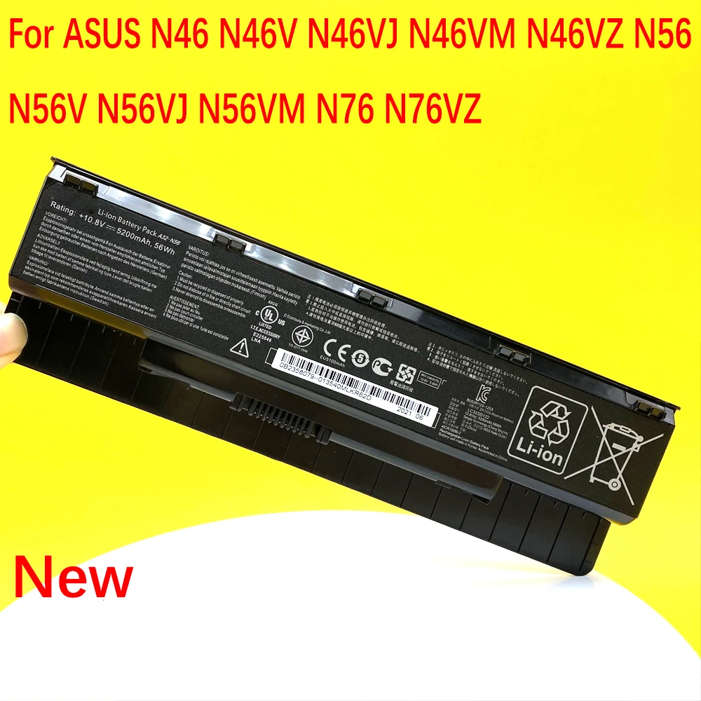 A32-N56 Аккумулятор для ноутбука ASUS B53V B53A F45A F45U R500N R500VD F55 N56D N56DY N56J N56JK N56VM N56VV N56VZ N56VB