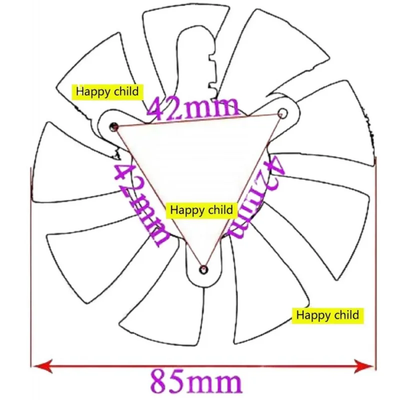 0. НОВЫЙ вентилятор охлаждения видеокарты для ZOTAC GTX 960 1060 1070TI 1080Ti MINI AMP 85 мм