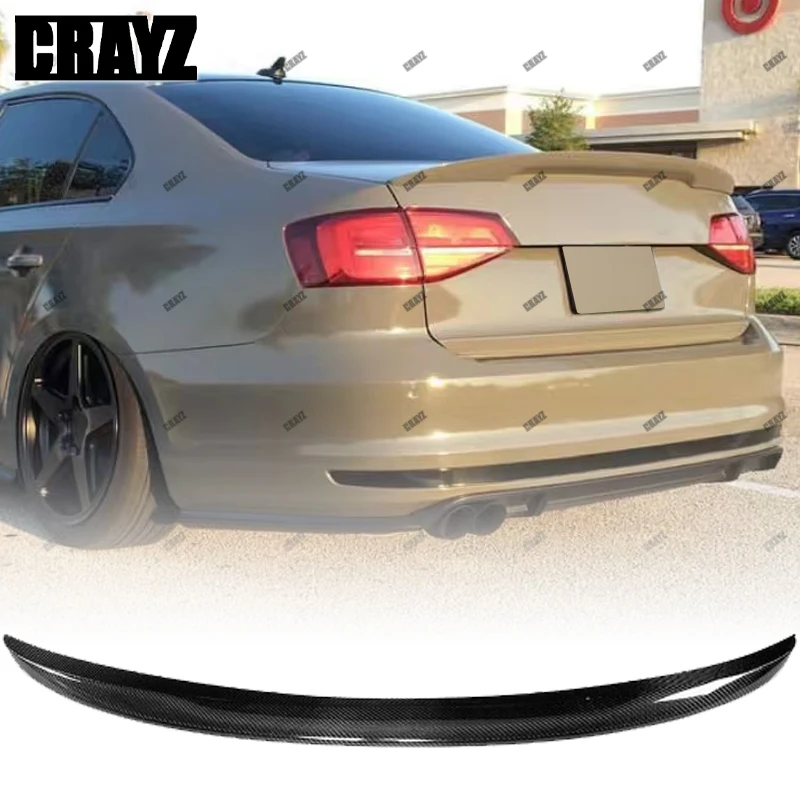 Для 2012 13 14 15 16 17 2018 Volkswagen Sagitar Jetta MK6 Черный диффузор крышки багажника из настоящего