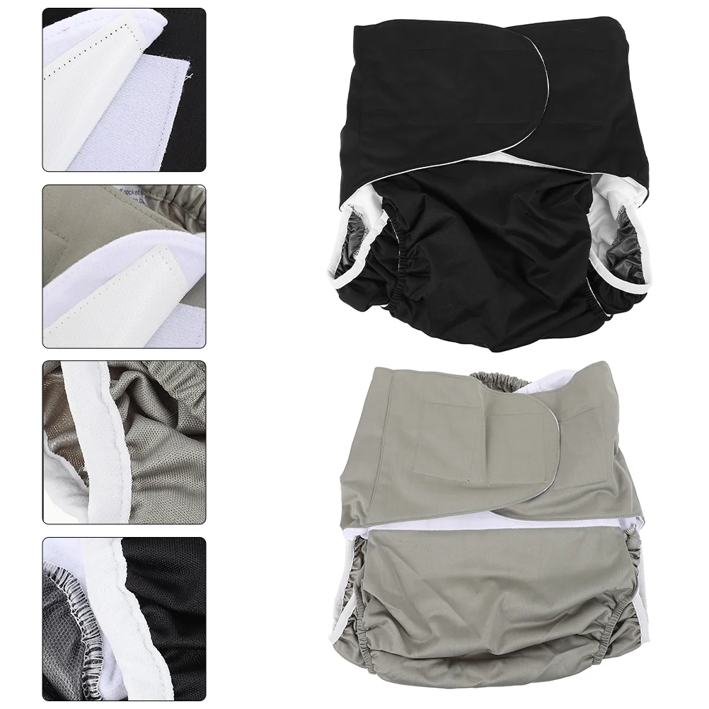 

2pcs Waterproof Diaper Washable Incontinent Elderly Nappies Menstrual Briefs