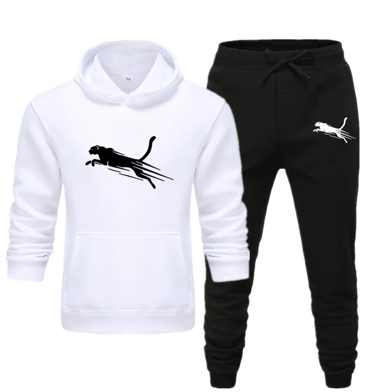 Treino Com Capuz Men's and Women's Set Luxo Corrida Fitness Esportes AO Ar Livre Casual Fashion Nova Print Outono 2025