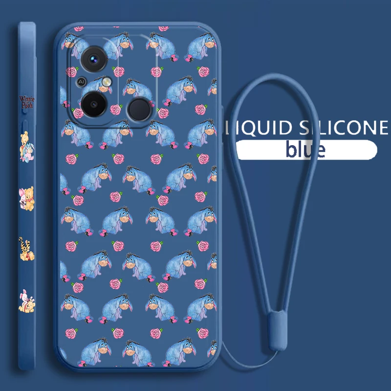 

Winnie The Pooh Cute For Xiaomi Redmi 12C 11 Prime A1 10 10X 9 9A 9T 9AT 8 8A 7 6 4G 5G Liquid Rope Soft Phone Case Coque Capa