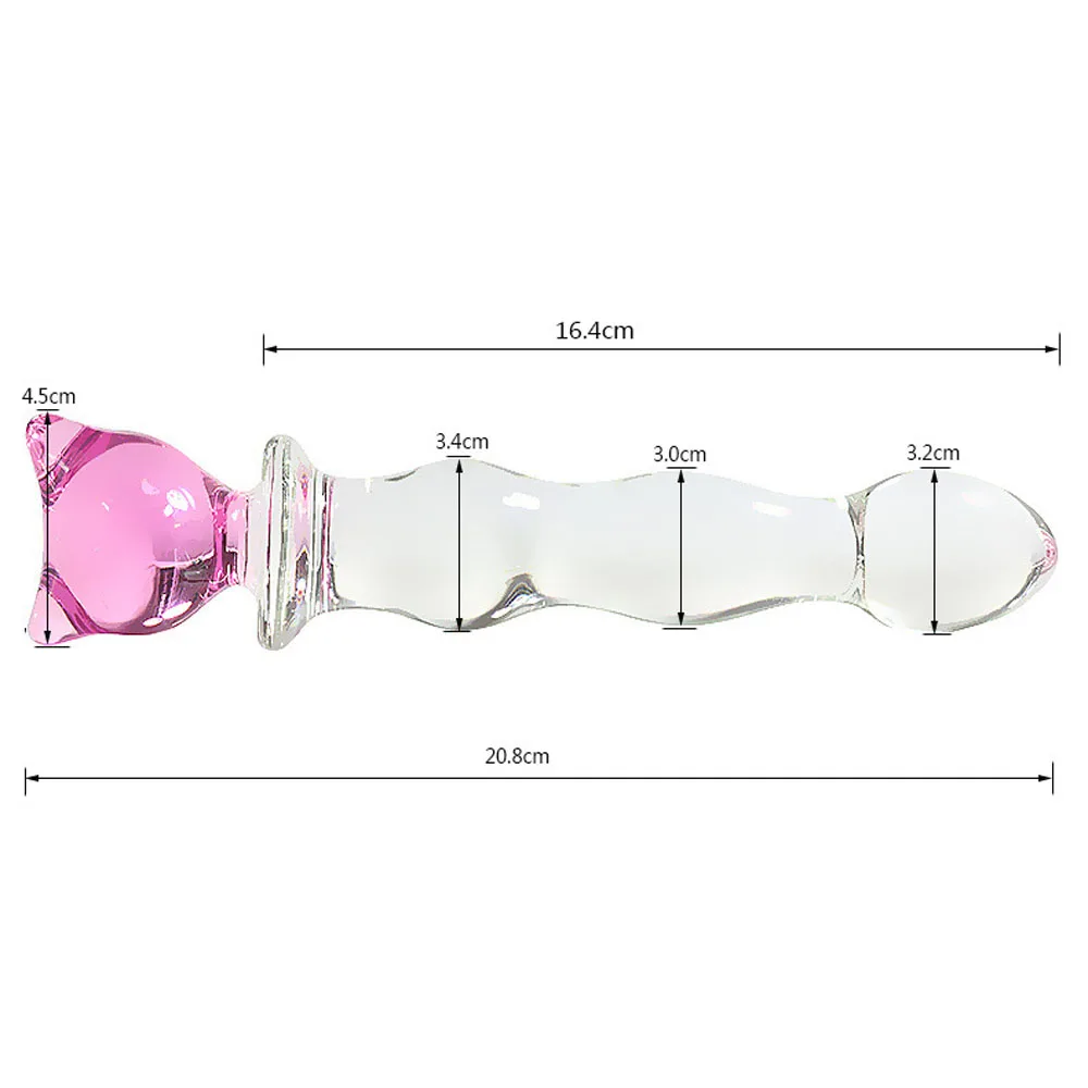 Glass Anal Plug Adult Sex Toys Butt Plug Transparent Glass Anal Sex Toy For Women Vaginal Plug Anal Dildos Butplug  Sex Shop