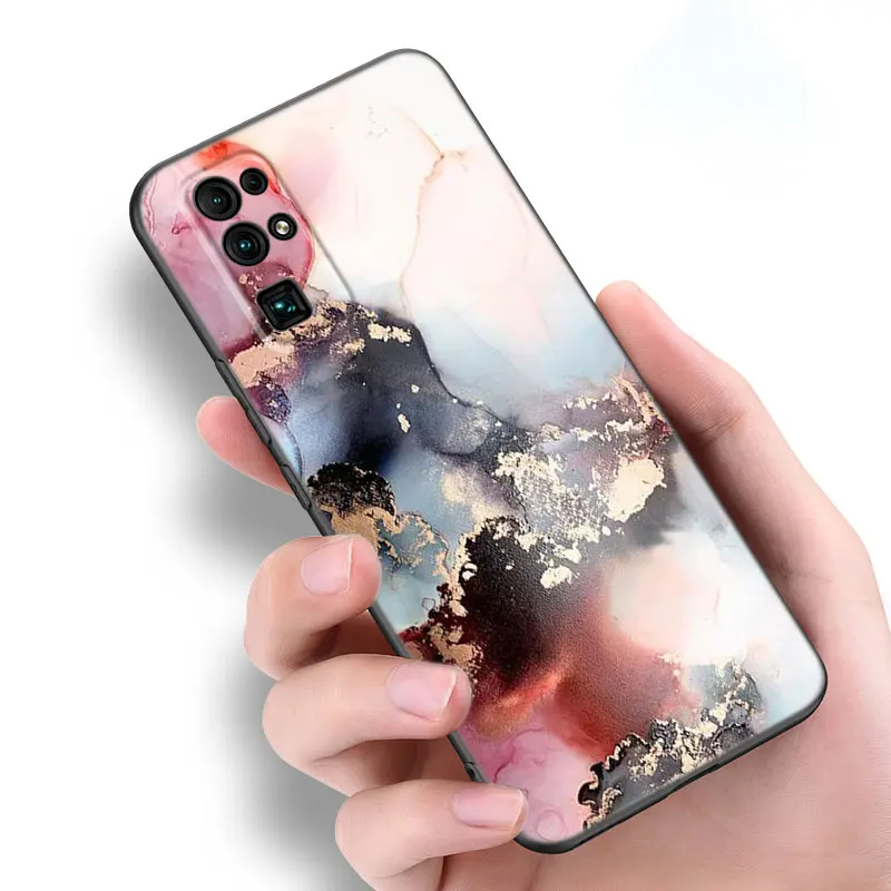 Чехол с акварельным мраморным узором для телефона Huawei Honor 60 50 SE 30S Mate 30 20 10 Lite 40 Nova 9 8