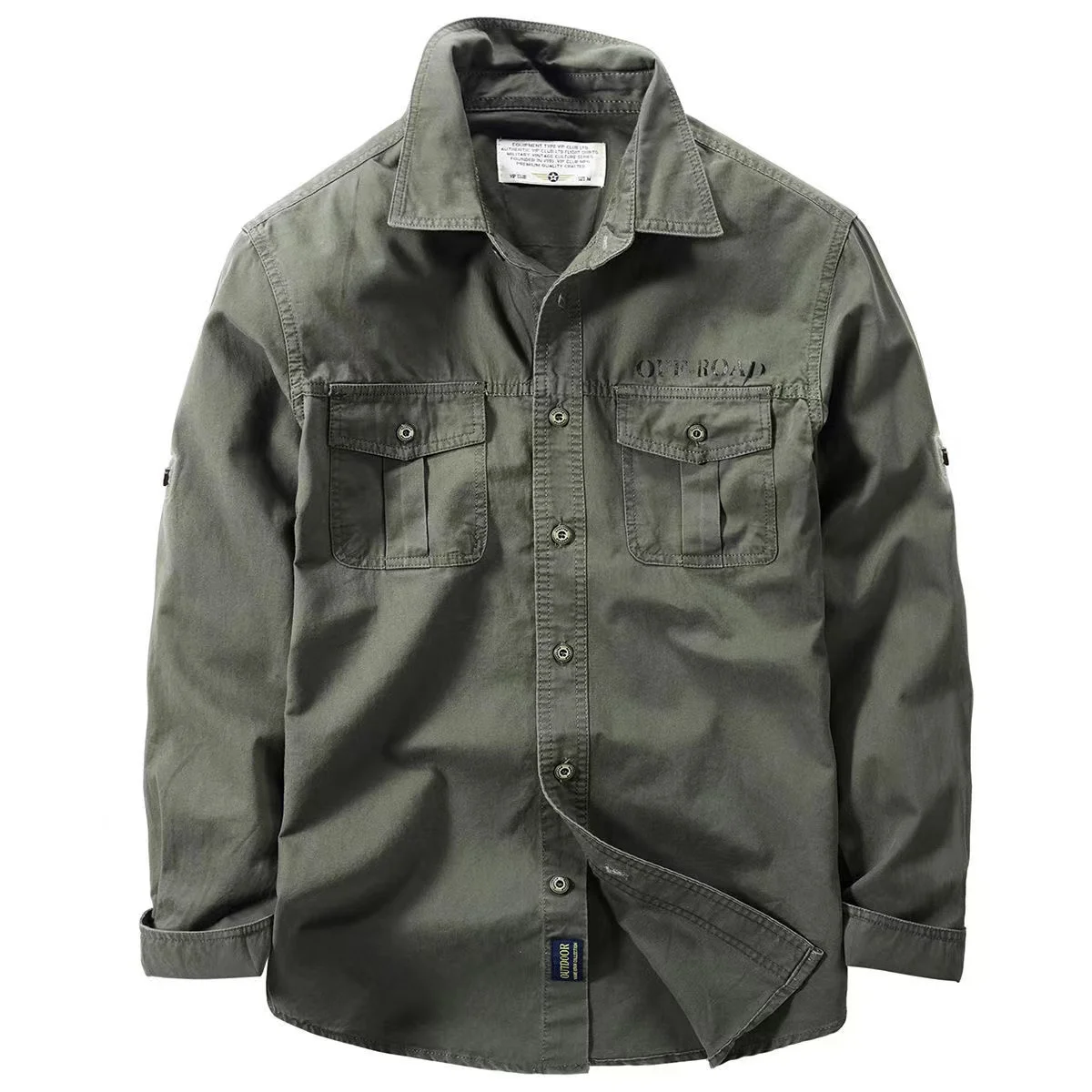 Men's American Tooling Shirt 2022 Autumn New 9xl-140kg Shirts Youth Loose Plus Size Male Long Sleeves Cotton Men's Clothing