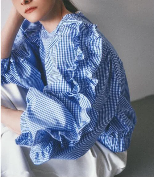 Блузка Женская Офисная с круглым вырезом Свободная Повседневная рубашка в