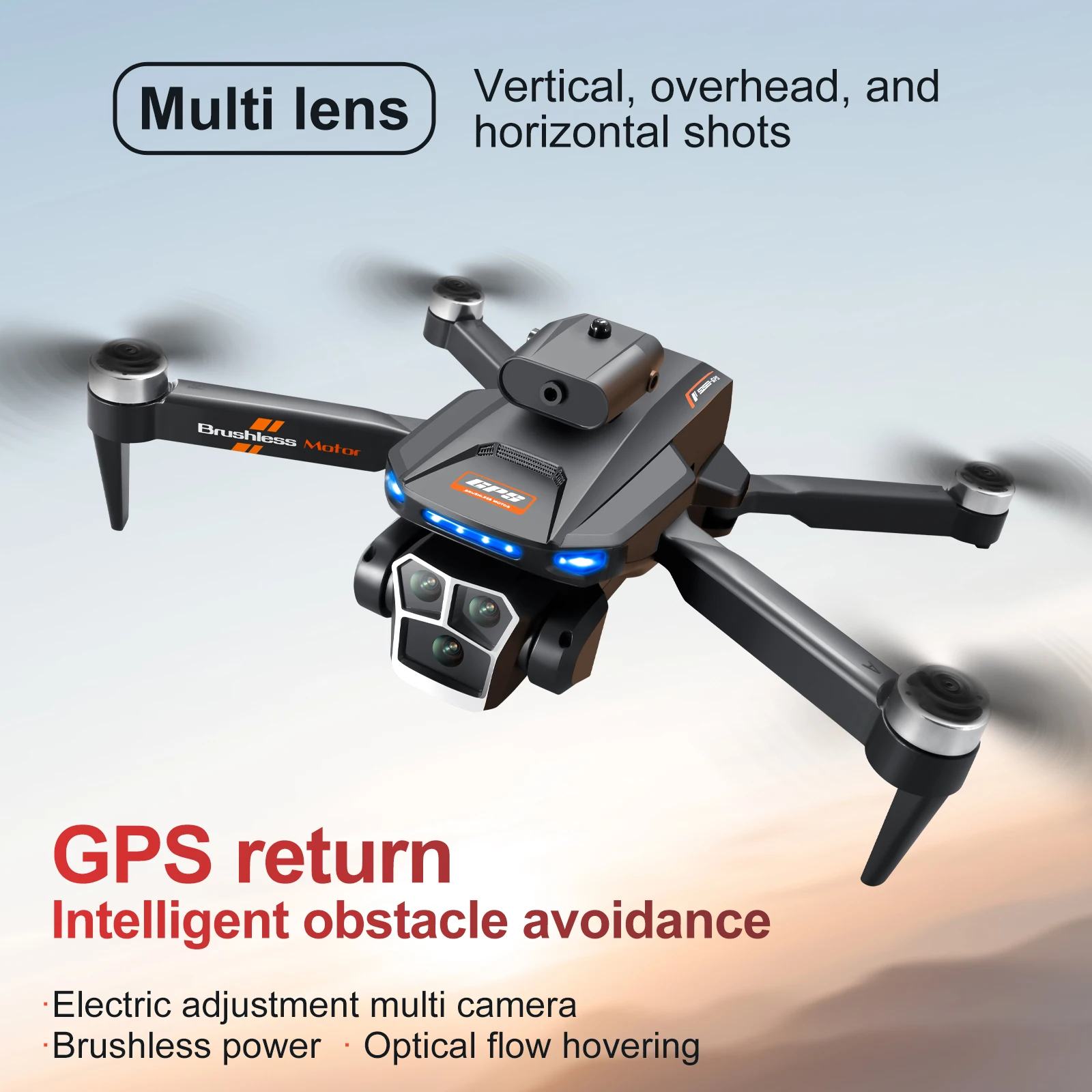 Фото 2025 S158 GPS Дрон Управление экраном Складная 8K HD камера 5G Бесщеточный GPS Дрон с оптическим позиционированием потока Квадрокоптер Игрушка №3