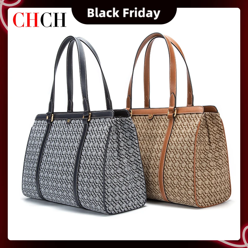 

CHCH вместительные винтажные женские сумочки, жаккардовые модные брендовые сумки на плечо, женские сумки-тоуты, женская сумка-мессенджер