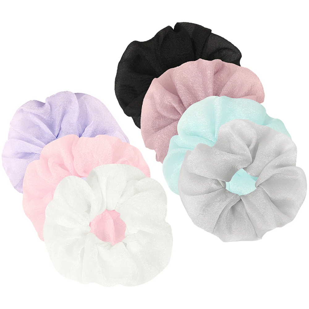 

Breathable Solid Color Scrunchies Girls Hair Ties Elastic Hairband Hair Accessories For Woman Hair Gum Head Ornaments Wholesale