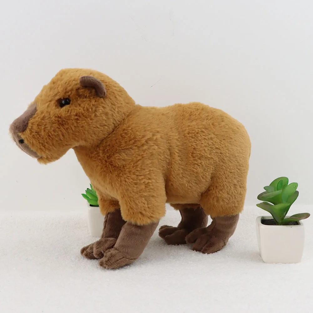 

30cm Simulation Capybara Plush Toy Fluffy Capybara Doll Soft Stuffed Animal Toy Kids Birthday Gift Toy for Girls Home Room Decor