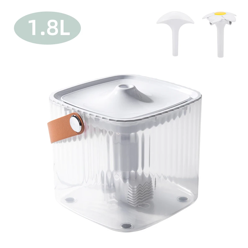 

1.8L Automatic Cat Water Fountain Transparent Circulating Water Pet Drinking Dispenser Pet Drinker Bowl for Cats Dogs Feeder