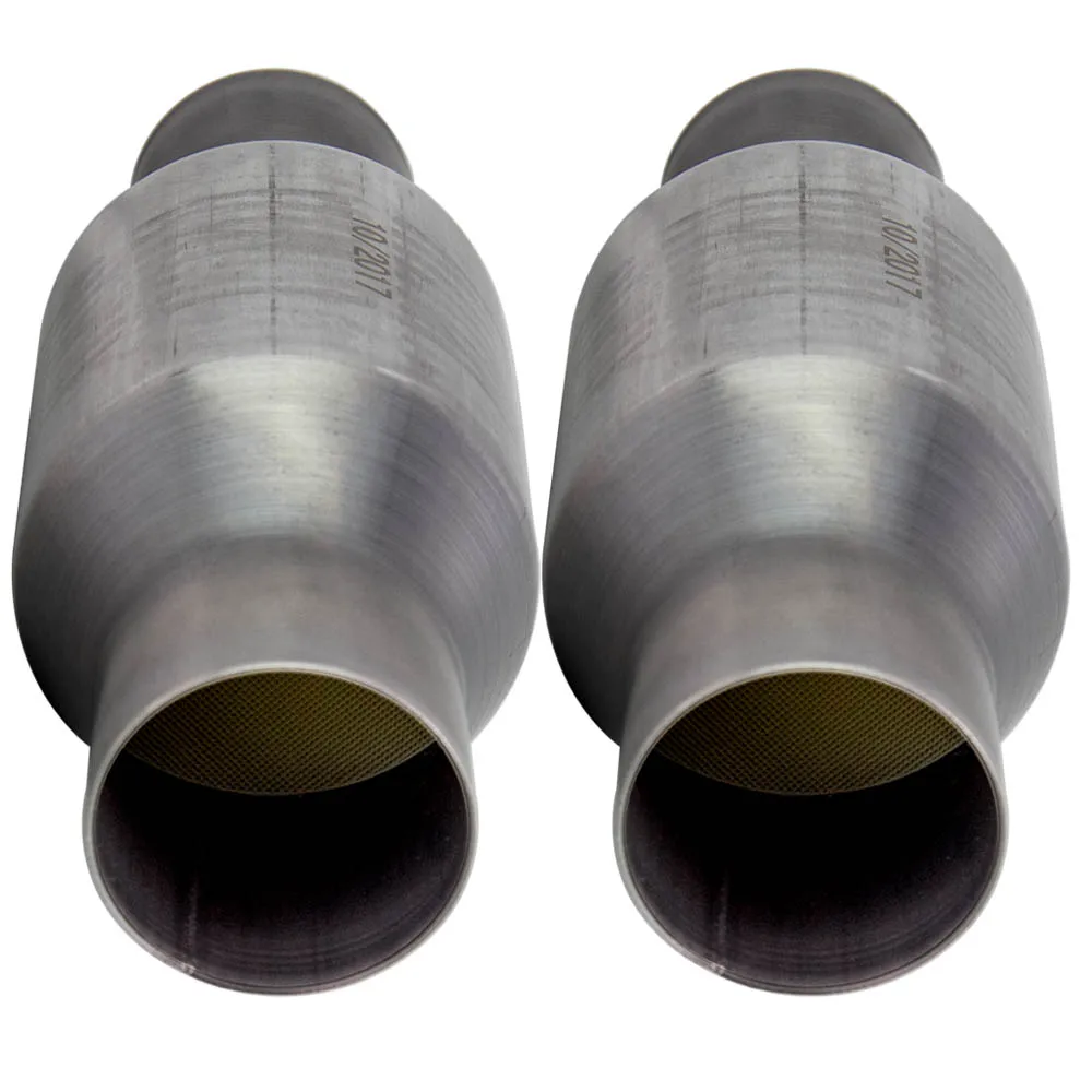 

1 Pair 2.5" Universal Catalytic Converter for 410250 High-Flow Before 1998 Stainless prior to 98 Weld-on