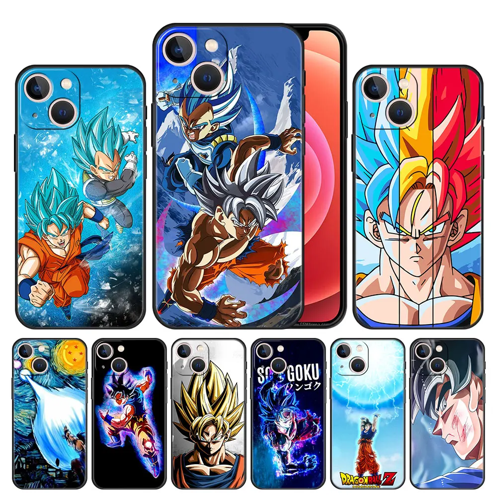 

Phone Case Cover for iPhone 11 12 13 Pro Max Xs 7 8 Plus 6 5 SE XR Mini Funda Shell Style Armor Super Dragon Ball Z Goku Manga
