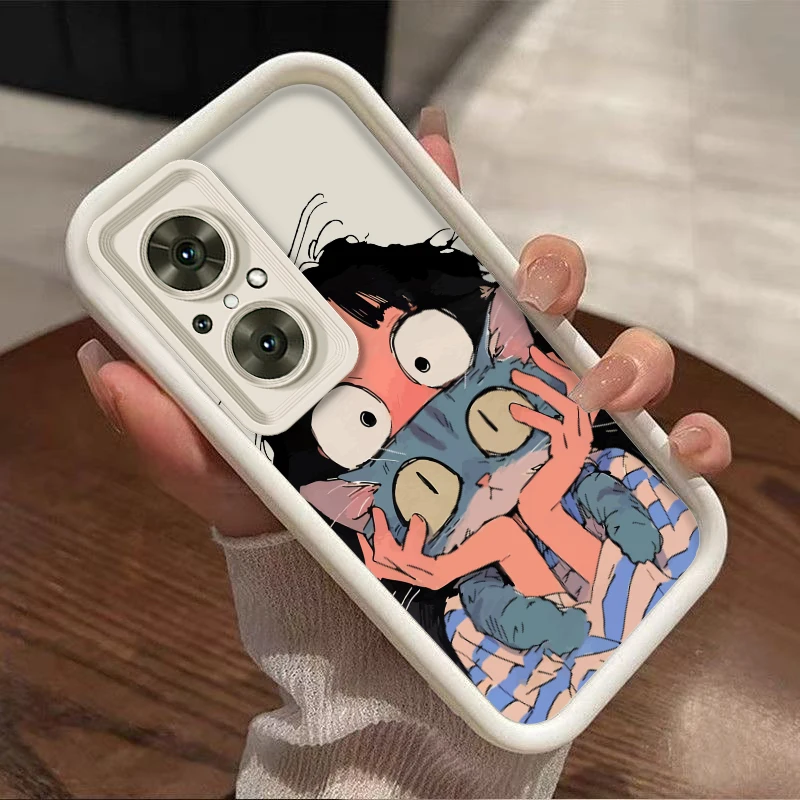 Nova 9SE Чехол для телефона Девушка и кошка New Sky Eye Huawei Y9 Y91 Y90 9Pro 9 10Lite Y70 Y7A Y70Plus Y6S 6SE Cover