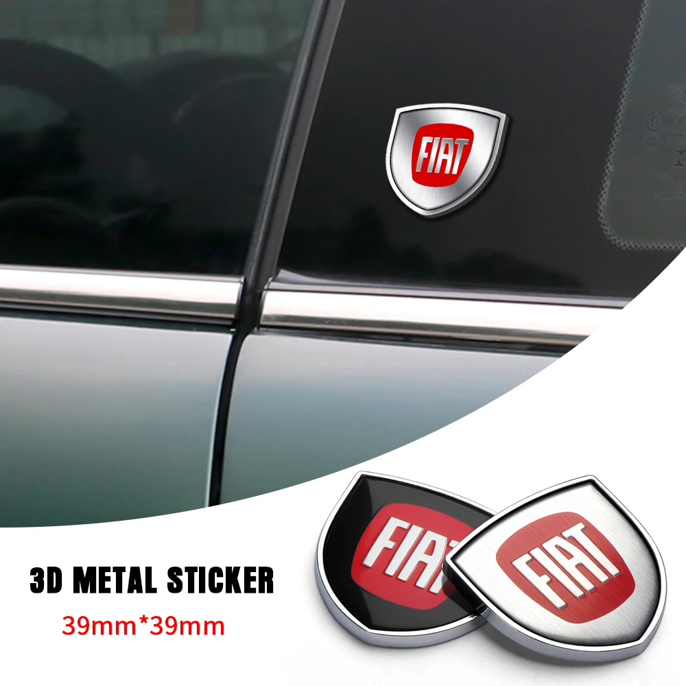 

3D Metal Car Styling Body Trunk Window Decoration Stickers Badges Emblems For Fiat Viaggio Abarth Punto 124 125 500 Panda Tipo