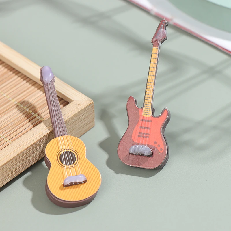 

Dollhouse Miniature Classical Guitar Popular Electric Guitar Instrument Model Toys For KID Children Play House Accessories
