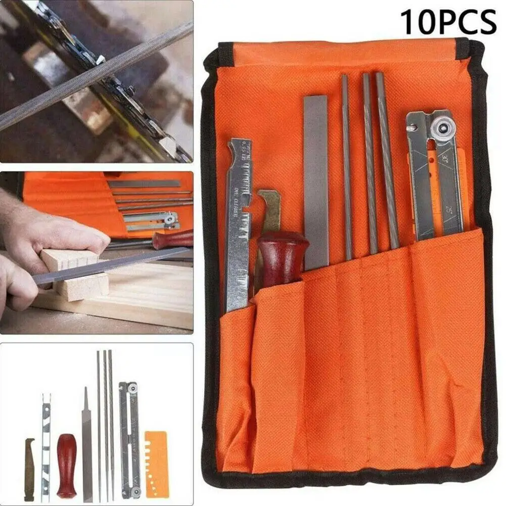 

8/10pcs Professional Chainsaw Chain Sharpening Kit Gasoline Saw File File Table Set Kit Chain Tool Accessories Mill Tool Ra M8u3