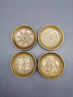 a set of plates fu lu shou xi brass do old antiques collection home craft supplies decoration