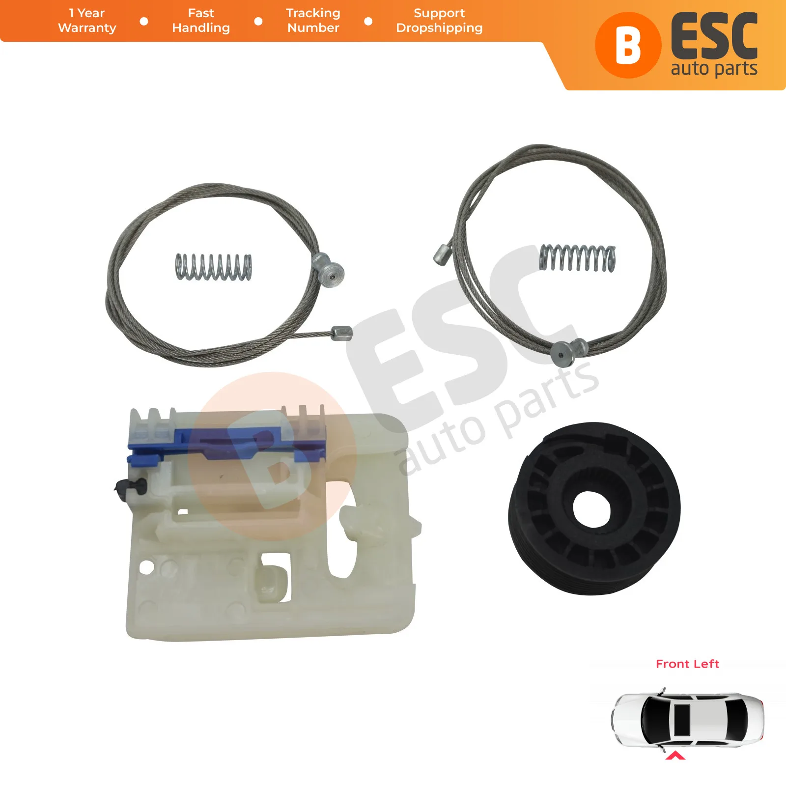 

ESC Auto Parts EWR5226 Window Regulator Repair Kit Front Left 00520691630 for Fiat Tipo MK2 Egea Fast Shipment Ship From Turkey