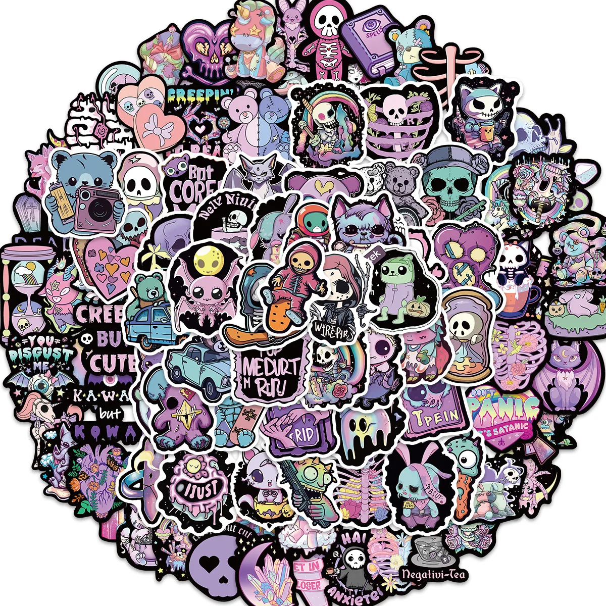 

10/30/50/100 шт., детские наклейки в виде черепа