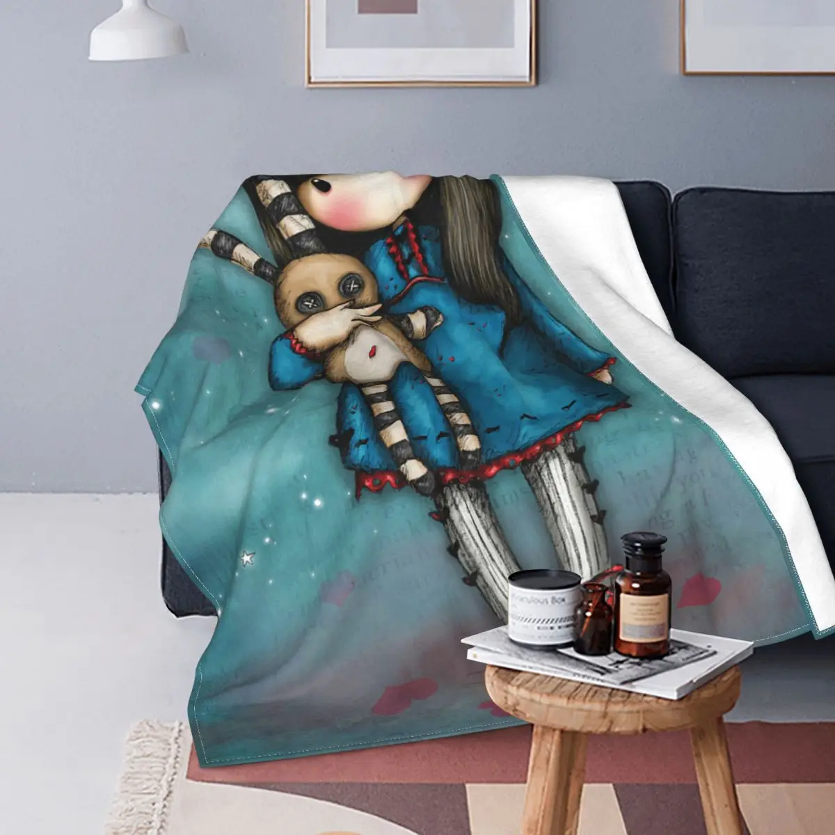 

Coque Art Cartoon Santoro Gorjuss Blanket Fleece Winter Anime Girl Lightweight Thin Throw Blankets for Home Car Quilt