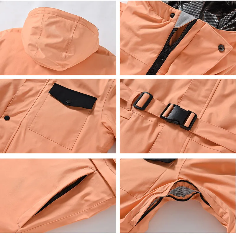 Лыжный комбинезон для мужчин и женщин цельный лыжный костюм зимний уличный