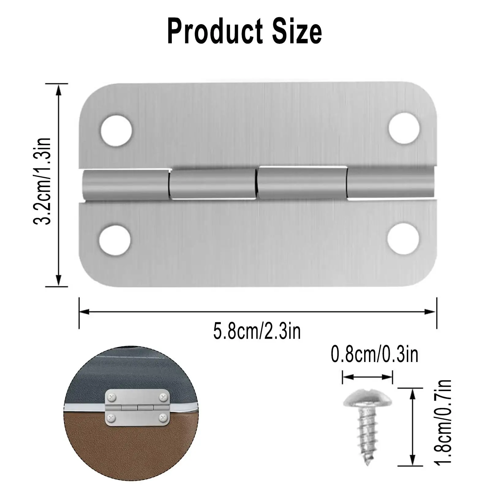 

4Pack Cooler Stainless Steel Hinges Replacement With Screws For 25 To 165 Quart Rectangular-shaped Hinged Igloo Coolers Igloo