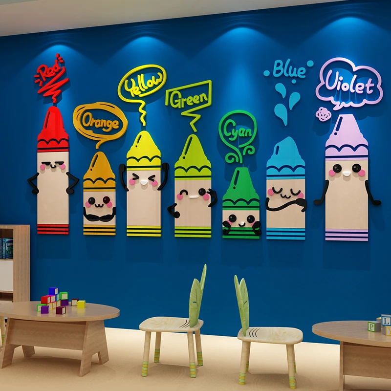 

WS232 Kindergarten wall decoration small class creation theme culture wallpaper finished teaching classroom layout materials