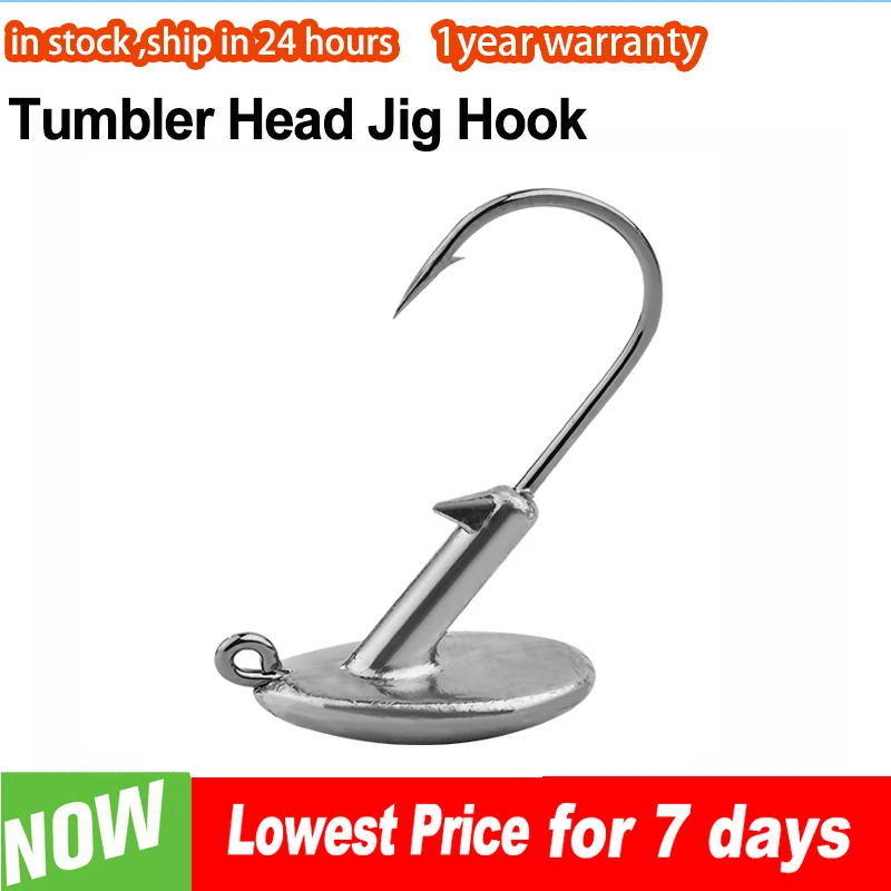 

10PCS Tumbler Lead Head Fishing Hook 3.5g 5g 7g 10g 14g Jig Bait Hook For Soft Lure Fishing Tackle Accessorie Pesca