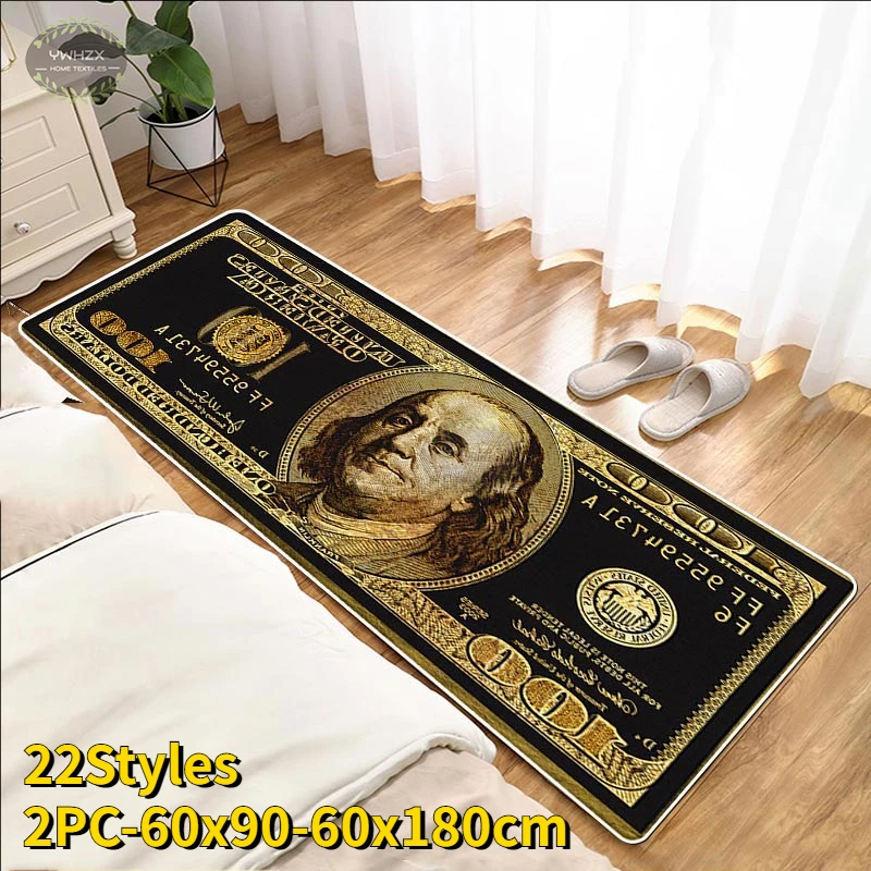 

Money Pattern Living Room Floor Carpets Hallway Entrance Dollar Doormat Home Decor Kitchen Absorbent Rugs 2023 Mats for Bathroom