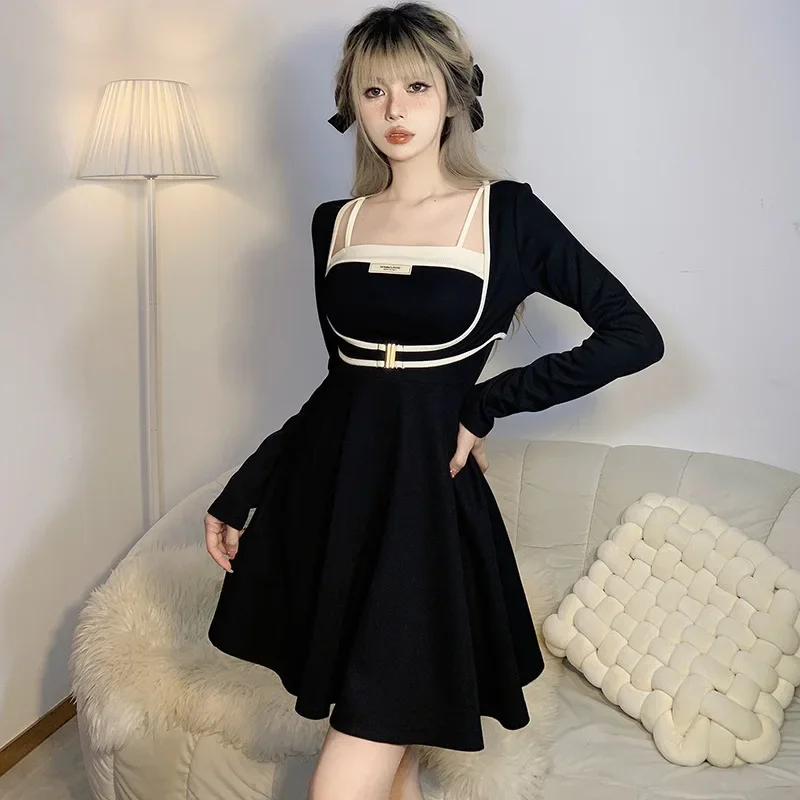 

New Korean Swimwear Girls One Piece Conservative Skirt Women Long Sleeve Hot Spring Bathing Suit Summer Beach Holiday Swimsuit