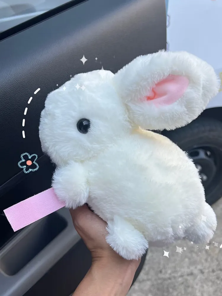 

Car Interior Decoration Seats Car Cute White Rabbit Dolls Plush Toy Ornaments