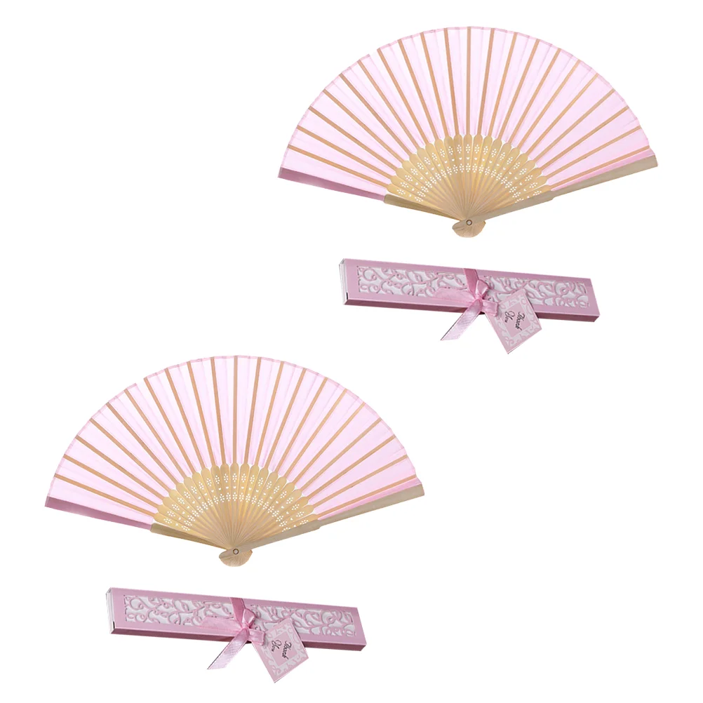 

2pcs Folding Fans Handheld Delicate Classic Crafts Fan for