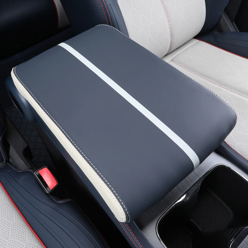 Car Center Control Armrest Box Microfiber Leather Trim Cover Protective Case Car Accessories For Byd Atto 3 2022 2023