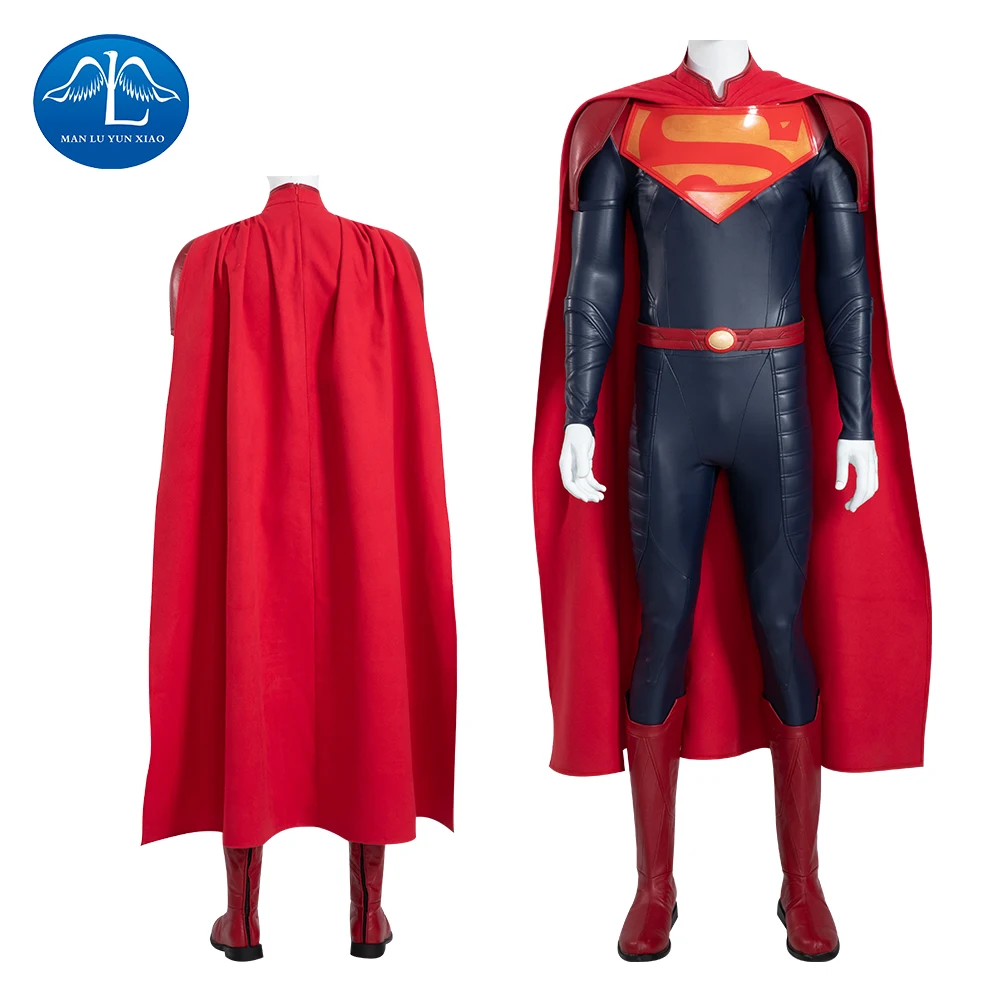 

New Superhero Cosplay Men Jon Kent Cosplay Costume Outfit with Jumpsuit Cloak Boots Customizable Halloween Carnival Suit Adult