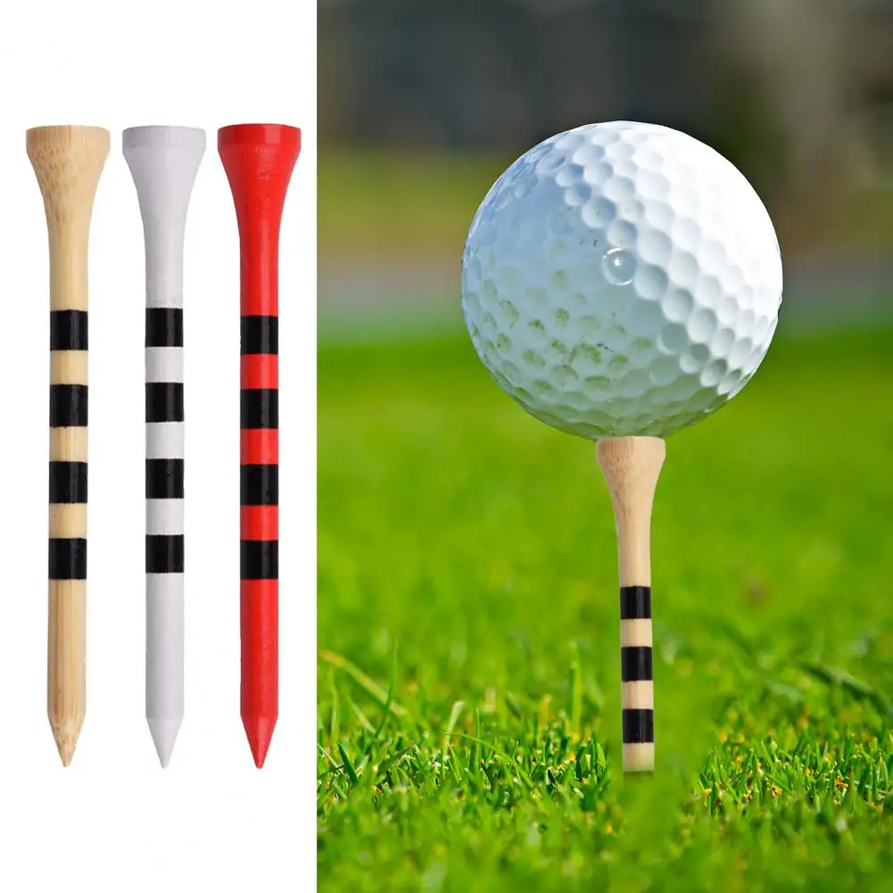 

20Pcs Golf Tee Striped Golf Ball Training Nails Low-Resistance Tip 70/83mm Training Golf Ball Holder Golf Ball Long Tees