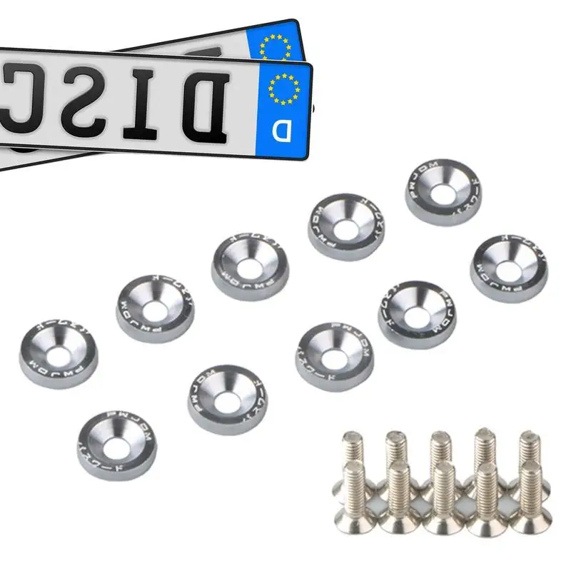 

License Plate Frame Screw M6 Gasket Screws For Car Body Rust-Proof M6 Nut Decoration For Bumper License Plate And Cylinder Cover