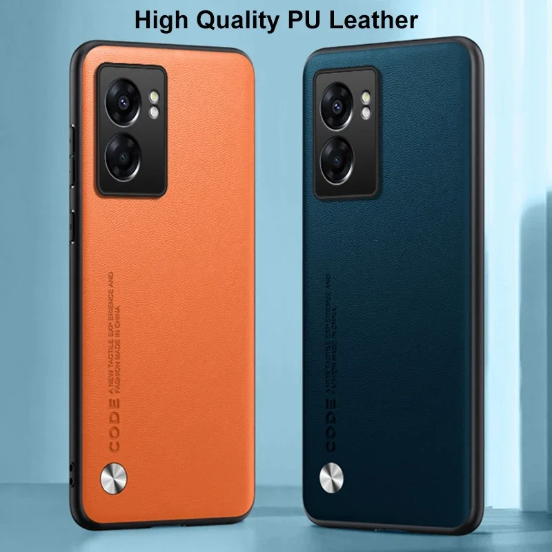 Роскошный чехол из искусственной кожи для OPPO A57 A77 4G 2022 A97 матовый силиконовый