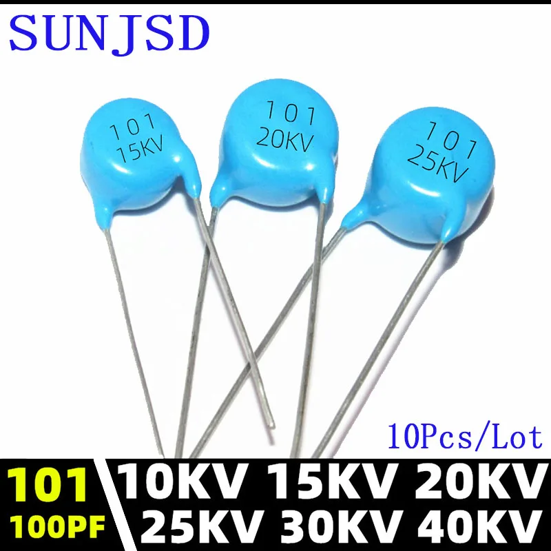 

SUNJSD 10Pcs 100PF 101 10KV 15KV 20KV 25KV 30KV 40KV High Voltage Ceramic Chip Capacitor Free Shipping