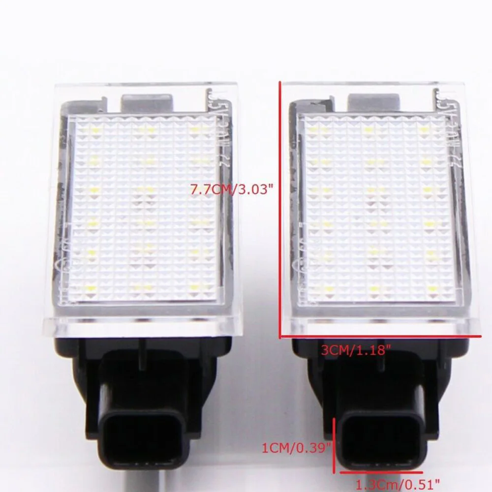 

2pcs License Plate Light Lamp For Smart Fortwo 453 Coupe C453 Cabriolet A453 18-SMD 126LM 12-30V Part Car Auto