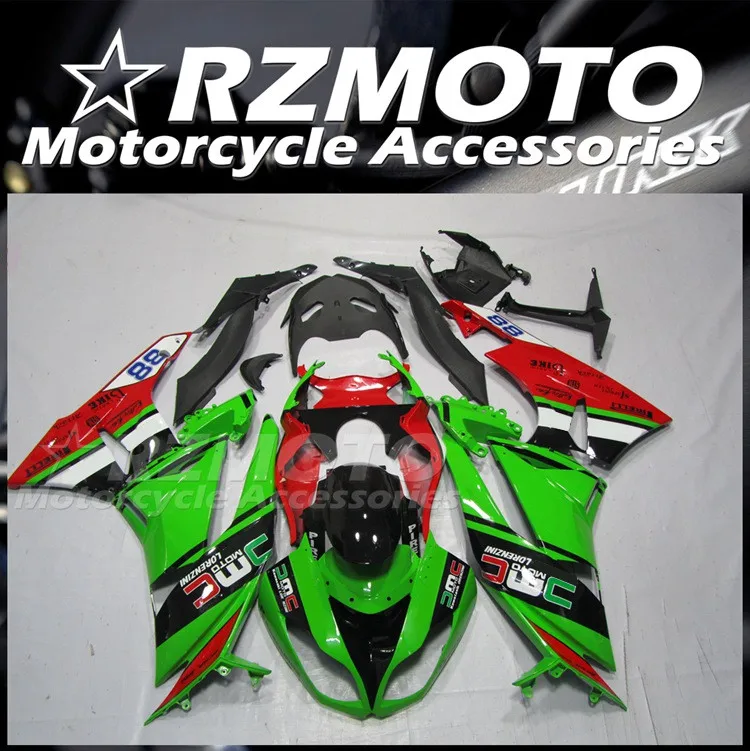 

Новый комплект обтекателей из АБС-пластика, подходит для Kawasaki Ninja ZX-6R ZX6R 636 599 2009 2010 2011 09 10 11 12, кузов красного и зеленого цвета